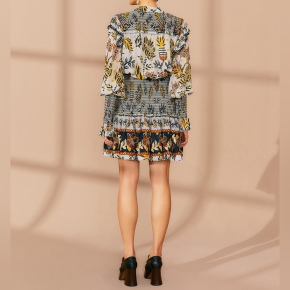 Farm Rio Floral Tapestry Mini Dress - Silver - Picture 4 of 7